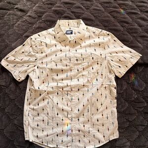 Lands' End Fish hook Print Button down